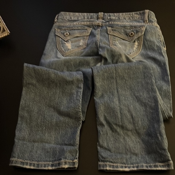 Guess flirty straight distressed ripped  light wash jeans Sz 27 - Picture 6 of 9